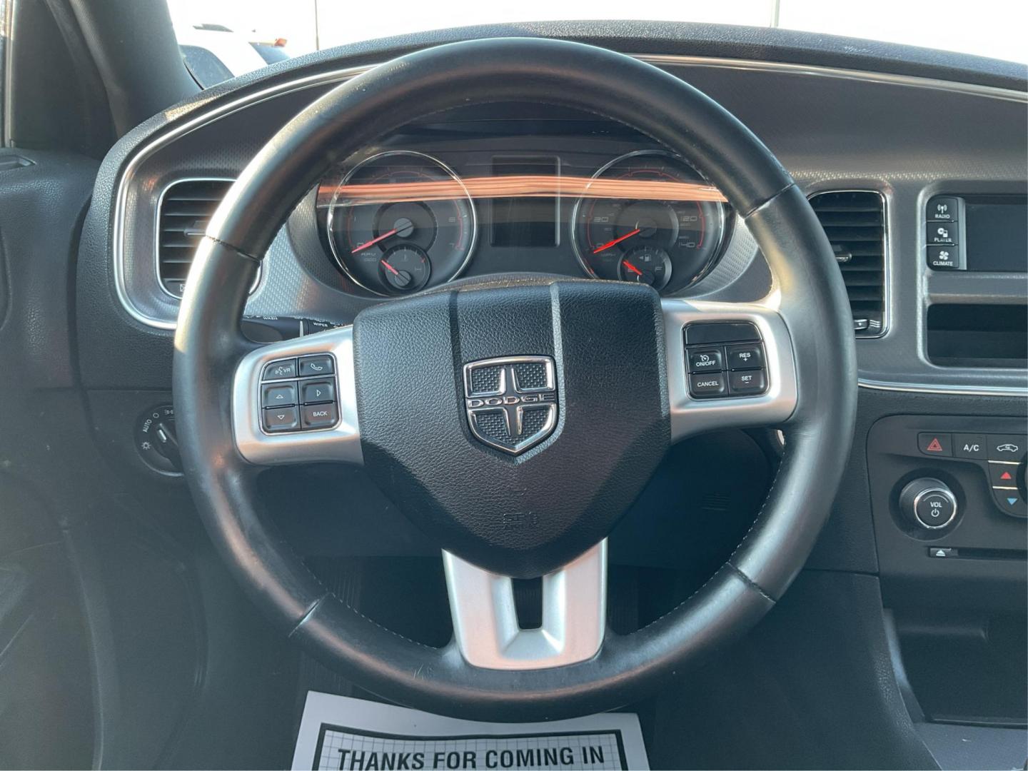 2012 Pitch Black Dodge Charger SE (2C3CDXBGXCH) with an 3.6L V6 DOHC 24V engine, 5-Speed Automatic transmission, located at 401 Woodman Dr, Riverside, OH, 45431, (937) 908-9800, 39.760899, -84.123421 - Photo#15