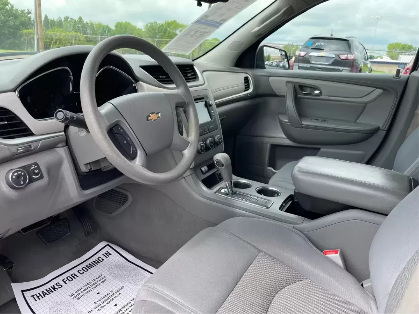 2014 Cyber Gray Metallic Chevrolet Traverse LS FWD w/PDC (1GNKRFED9EJ) with an 3.6L V6 DOHC 24V engine, 6-Speed Automatic transmission, located at 880 E. National Road, Vandalia, OH, 45377, (937) 908-9800, 39.891918, -84.183594 - Photo#9