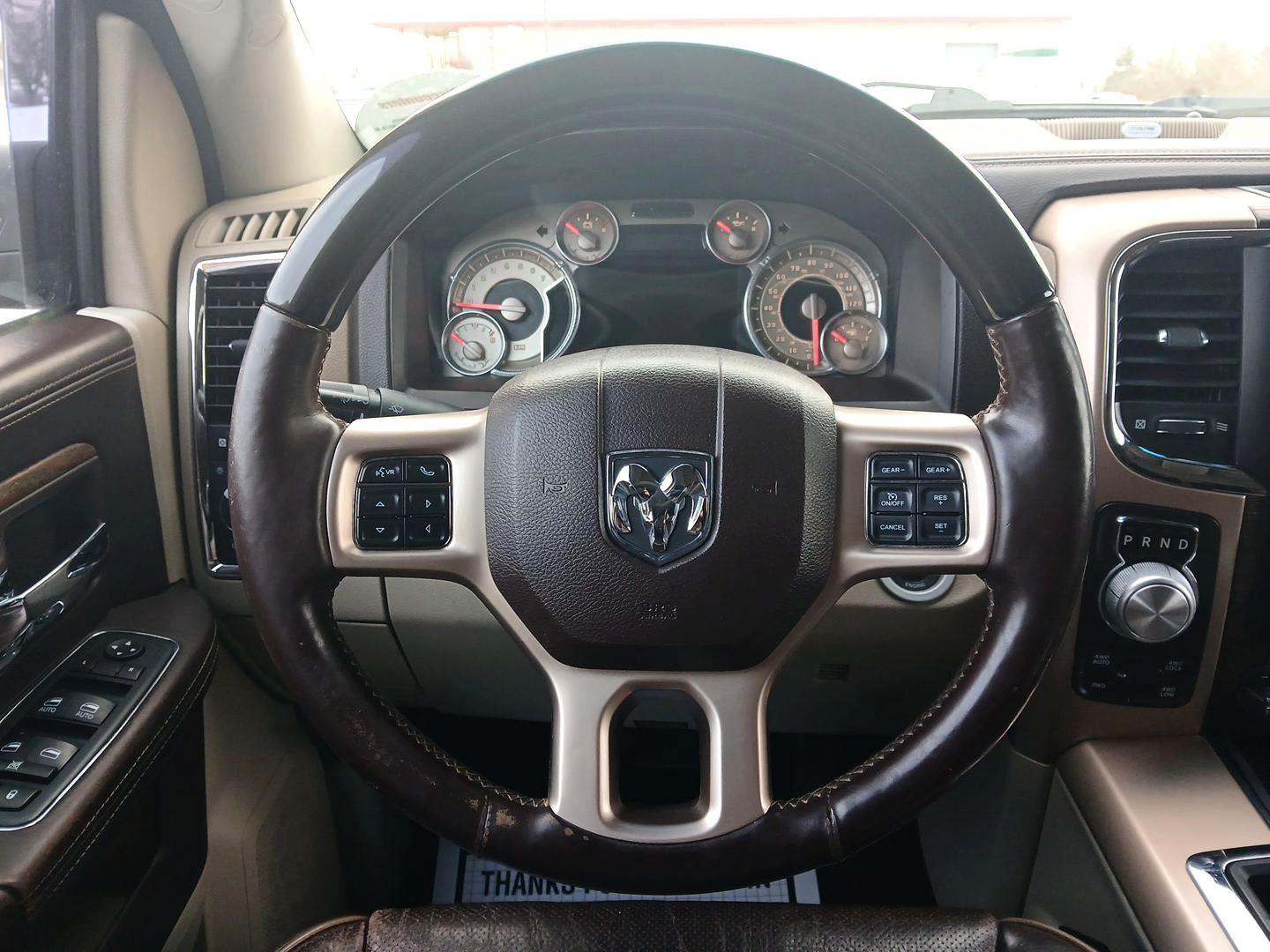 2014 Ram 1500 Laramie Longhorn Edition Crew Cab LWB 4WD (1C6RR7WT6ES) with an 5.7L V8 OHV 16V engine, 8-Speed Automatic transmission, located at 8750 N County Rd 25A, Piqua, OH, 45356, (937) 908-9800, 40.164391, -84.232513 - Photo#14