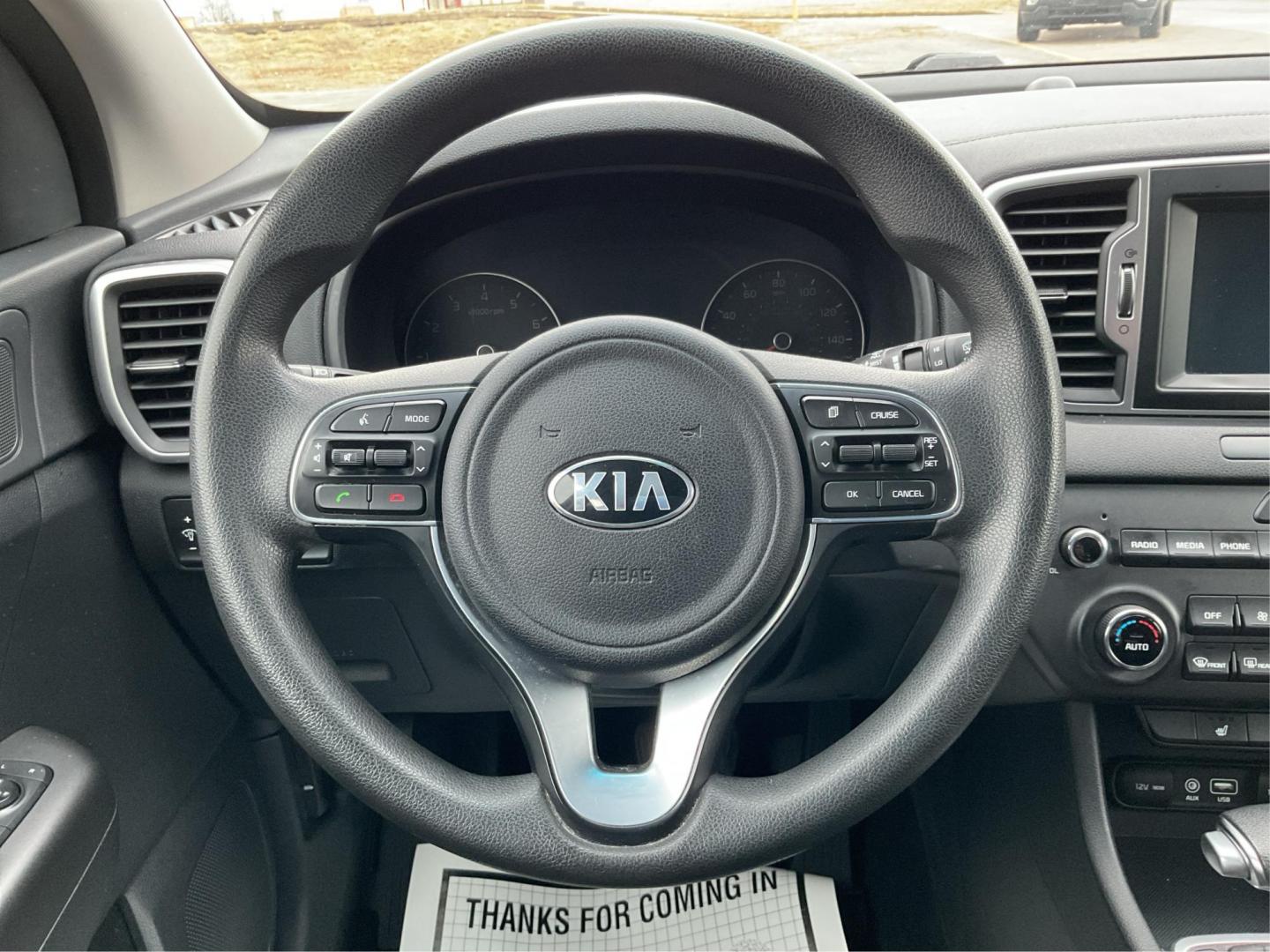 2019 Kia Sportage LX (KNDPMCAC2K7) with an Theta II 2.4L I-4 gasoline direct injection engine, located at 880 E. National Road, Vandalia, OH, 45377, (937) 908-9800, 39.891918, -84.183594 - Photo#15