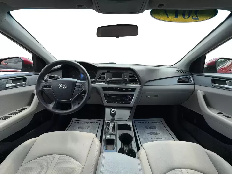 2017 Hyundai Sonata SE (5NPE24AF8HH) with an 2.4L L4 DOHC 16V engine, 7-Speed Automatic transmission, located at 8750 N County Rd 25A, Piqua, OH, 45356, (937) 908-9800, 40.164391, -84.232513 - Ready for a dependable commuter that still looks sharp pulling into work, school pickup, or a weekend dinner in town? This Scarlet Red 2017 Hyundai Sonata SE is a practical, comfortable sedan that fits real-life schedules in Piqua, Ohio-whether you're cruising up N County Rd 25A, heading toward I75 - Photo#19