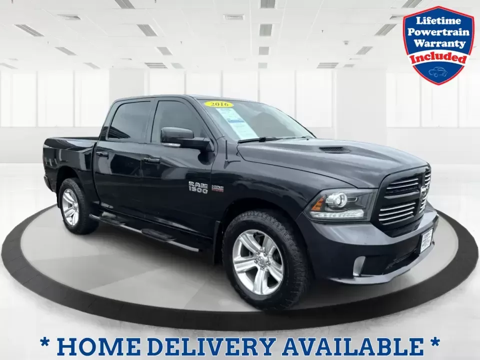 2016 Ram 1500 Sport (1C6RR7MT2GS) with an 5.7L V8 OHV 16V engine, 6A transmission, located at 401 Woodman Dr, Riverside, OH, 45431, (937) 908-9800, 39.760899, -84.123421 - **Unleash Your Adventurous Spirit with the 2016 Ram 1500 Sport!**<br /> <br /> Are you ready to elevate your driving experience? Whether you're navigating the daily grind of your commute, transporting the kids to soccer practice, or gearing up for a weekend adventure, the 2016 Ram 1500 Sport is desi - Photo#0