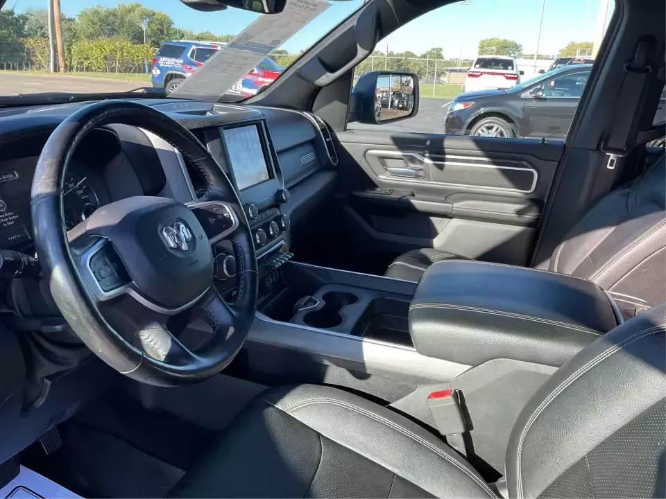 2020 Ram 1500 Big Horn Crew Cab SWB 4WD (1C6SRFFT8LN) with an 5.7L V8 OHV 16V engine, 8A transmission, located at 4508 South Dixie Dr, Moraine, OH, 45439, (937) 908-9800, 39.689976, -84.218452 - Picture your next weekend: the boat hooked up, the family loaded in, and a smooth pull down I75 toward the river-without needing to baby the throttle or worry about space. This 2020 Ram 1500 Big Horn Crew Cab 4x4 (5'7-in box) is built for real life in Southwest Ohio, whether you're commuting from K - Photo#9