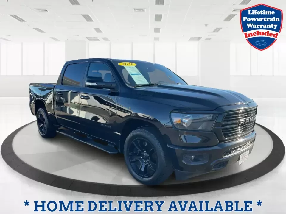 2020 Ram 1500 Big Horn Crew Cab SWB 4WD (1C6SRFFT8LN) with an 5.7L V8 OHV 16V engine, 8A transmission, located at 880 E. National Road, Vandalia, OH, 45377, (937) 908-9800, 39.891918, -84.183594 - Need a truck that can handle weekday work runs, weekend projects, and last-minute road trips without feeling like a bare-bones work rig? This 2020 Ram 1500 Big Horn Crew Cab SWB 4WD is built for real life in Vandalia-whether you're hauling gear to a job site, towing a trailer out toward the Miami Va- Photo#0