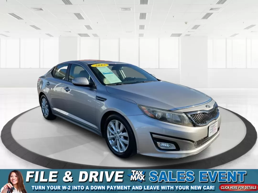 2015 Kia Optima EX (5XXGN4A74FG) with an Theta II 2.4L I-4 gasoline direct injection engine, 6-Speed Automatic transmission, located at 4508 South Dixie Dr, Moraine, OH, 45439, (937) 908-9800, 39.689976, -84.218452 - Experience the perfect blend of style, comfort, and reliability with this 2015 Kia Optima EX at Advantage Car and Credit in Xenia, OH. Whether you're embarking on daily commutes, family road trips, or simply looking for a trusty companion for your adventures, this vehicle is designed to meet your di - Photo#0
