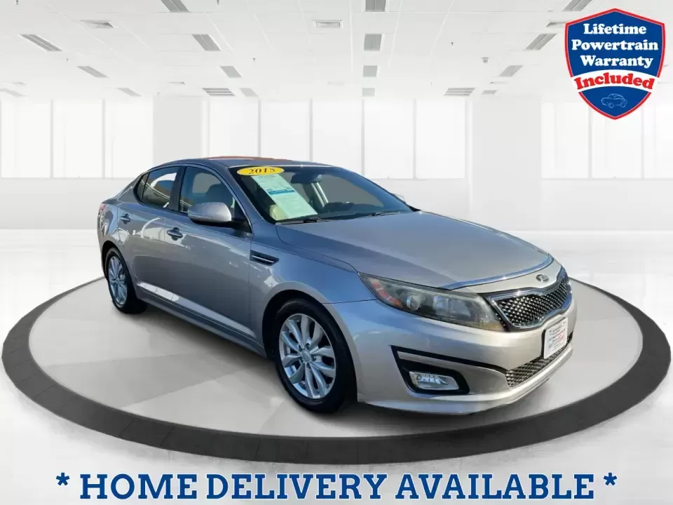 2015 Kia Optima EX (5XXGN4A74FG) with an Theta II 2.4L I-4 gasoline direct injection engine, 6-Speed Automatic transmission, located at 1099 N County Rd 25A , Troy, OH, 45373, (937) 908-9800, 40.057079, -84.212883 - Experience the perfect blend of style, comfort, and reliability with this 2015 Kia Optima EX at Advantage Car and Credit in Xenia, OH. Whether you're embarking on daily commutes, family road trips, or simply looking for a trusty companion for your adventures, this vehicle is designed to meet your di - Photo#0