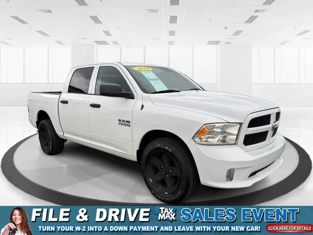 2018 Ram 1500 Express Crew Cab 4x4 5'7 Box (1C6RR7KG7JS) with an Other engine, located at 1230 East Main St, Xenia, OH, 45385, (937) 908-9800, 39.688026, -83.910172 - **Unleash Your Adventurous Side with the 2018 Ram 1500 Express Crew Cab 4x4!** <br /> <br /> If you're a weekend warrior or need a reliable truck for your daily commute, the 2018 Ram 1500 Express Crew Cab is ready to take on any challenge you throw its way. Perfect for outdoor enthusiasts and growin - Photo#0