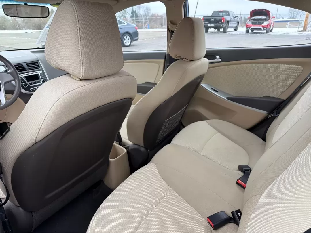 2014 Hyundai Accent GLS (KMHCT4AE6EU) with an 1.6L I-4 gasoline direct injection engine, located at 1230 East Main St, Xenia, OH, 45385, (937) 908-9800, 39.688026, -83.910172 - Discover the perfect blend of reliability and style with the 2014 Hyundai Accent GLS, an exceptional sedan ideally suited for budget-conscious buyers and those embarking on new journeys. Whether you're navigating the bustling streets of Moraine, OH, or taking a scenic drive through nearby Dayton, th - Photo#9