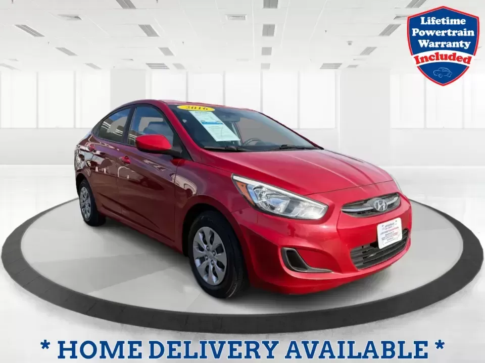 2016 Hyundai Accent SE 4-Door 6A (KMHCT4AE7GU) with an 1.6L L4 DOHC 16V engine, 6A transmission, located at 880 E. National Road, Vandalia, OH, 45377, (937) 908-9800, 39.891918, -84.183594 - Need a smart, budget-friendly commuter that still feels comfortable for everyday life around Vandalia and the Dayton area? This **2016 Hyundai Accent SE** in **Boston Red Metallic** is a practical sedan for busy schedules-perfect for the daily run up **I75**, quick errands along **E. National Road** - Photo#0