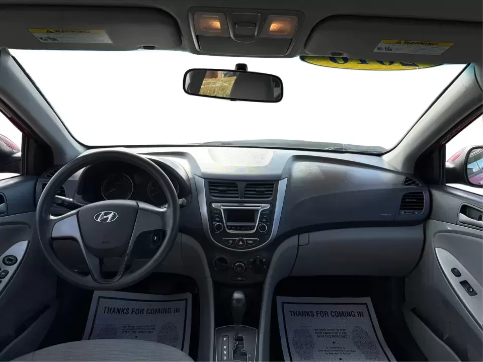 2016 Hyundai Accent SE 4-Door 6A (KMHCT4AE7GU) with an 1.6L L4 DOHC 16V engine, 6A transmission, located at 880 E. National Road, Vandalia, OH, 45377, (937) 908-9800, 39.891918, -84.183594 - Need a smart, budget-friendly commuter that still feels comfortable for everyday life around Vandalia and the Dayton area? This **2016 Hyundai Accent SE** in **Boston Red Metallic** is a practical sedan for busy schedules-perfect for the daily run up **I75**, quick errands along **E. National Road** - Photo#18