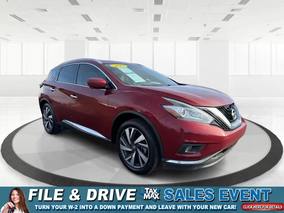 2018 Nissan Murano Platinum (5N1AZ2MGXJN) with an 3.5L V-6 DOHC engine, located at 880 E. National Road, Vandalia, OH, 45377, (937) 908-9800, 39.891918, -84.183594 - **Adventure Awaits with the 2018 Nissan Murano Platinum at Advantage Car and Credit - Vandalia!**<br /> <br /> Are you ready to elevate your driving experience while enjoying the perfect blend of style, comfort, and reliability? The 2018 Nissan Murano Platinum is not just a vehicle; it's the key to - Photo#0