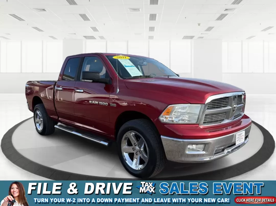 2011 Ram Ram 1500 SLT (1D7RV1GT7BS) with an HEMI 5.7L V-8 variable valve control engine, located at 8750 N County Rd 25A, Piqua, OH, 45356, (937) 908-9800, 40.164391, -84.232513 - **Unleash Adventure with the 2011 Ram 1500 SLT at Advantage Car and Credit - Piqua!**<br /> <br /> Are you ready to elevate your driving experience? Whether you're navigating busy city streets, embarking on weekend adventures, or tackling home improvement projects, the 2011 Ram 1500 SLT is the truck - Photo#0