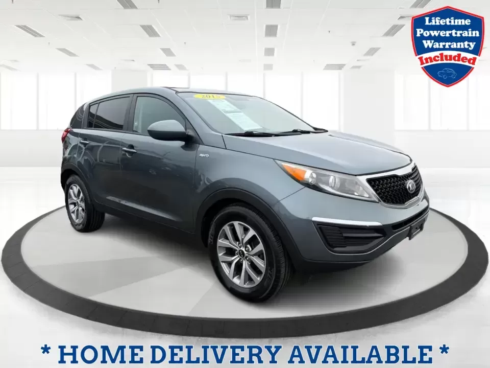2015 Kia Sportage LX AWD (KNDPBCAC6F7) with an 2.4L V6 DOHC 24V engine, 6-Speed Automatic transmission, located at 4508 South Dixie Dr, Moraine, OH, 45439, (937) 908-9800, 39.689976, -84.218452 - Ready for weekend getaways to Caesar Creek, snowy school runs, or a daily commute down I75 and SR725? This **2015 Kia Sportage LX AWD** is the kind of practical crossover that fits real life in Moraine-easy to park, comfortable for five, and confident when the weather turns. Finished in **Mineral Si - Photo#0