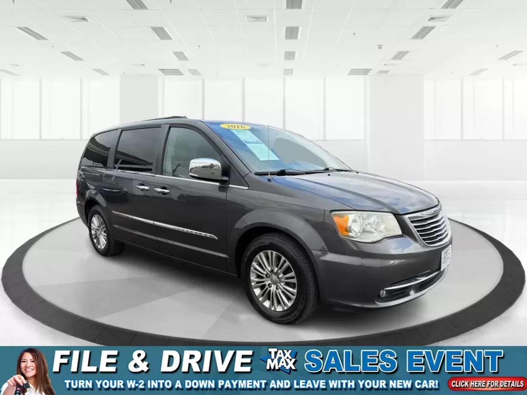 2016 Chrysler Town and Country Touring-L Anniversary Edition (2C4RC1CG8GR) with an Pentastar 3.6L V-6 DOHC engine, 6A transmission, located at 401 Woodman Dr, Riverside, OH, 45431, (937) 908-9800, 39.760899, -84.123421 - Experience the ultimate in family-friendly transportation with the 2016 Chrysler Town and Country, available now at Advantage Car and Credit in Riverside, OH! This exceptional passenger van is perfect for those seeking both versatility and comfort, making it an ideal choice for growing families, w - Photo#0