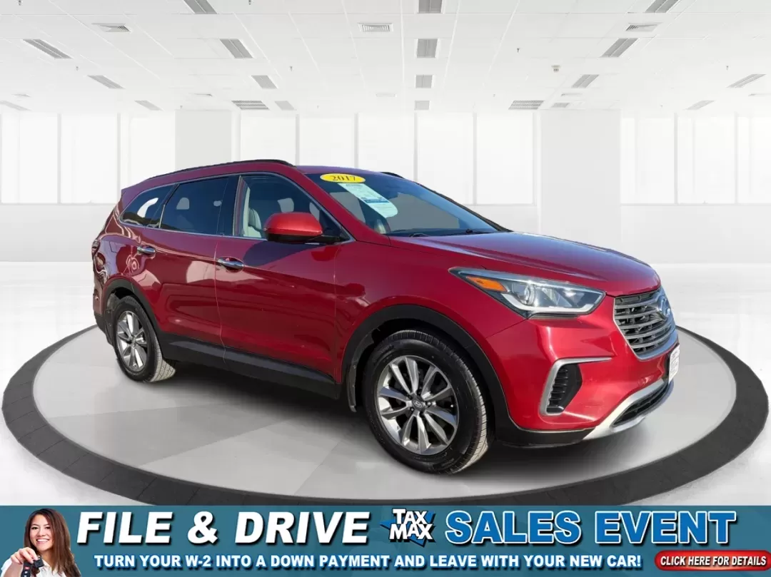 2017 Hyundai Santa Fe SE (KM8SMDHF0HU) with an 3.3L V-6 gasoline direct injection engine, 6A transmission, located at 1230 East Main St, Xenia, OH, 45385, (937) 908-9800, 39.688026, -83.910172 - **Adventure Awaits with This 2017 Hyundai Santa Fe SE - Your Ideal Family SUV!**<br /> <br /> Are you on the lookout for a versatile, spacious SUV that can easily accommodate your family's needs? Look no further than this stunning 2017 Hyundai Santa Fe SE, available now at Advantage Car and Credit i - Photo#0
