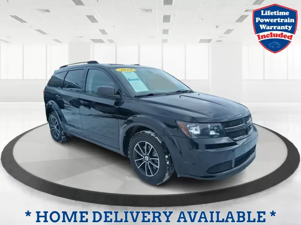 2018 Dodge Journey SE (3C4PDCAB9JT) with an Tigershark MultiAir 2.4L I-4 DOHC engine, 4A transmission, located at 880 E. National Road, Vandalia, OH, 45377, (937) 908-9800, 39.891918, -84.183594 - Need a practical SUV that can handle school drop-offs, grocery runs, and weekend trips up I75 without blowing your budget? This 2018 Dodge Journey SE in Pitch Black Clearcoat is built for real life in West Central Ohio-roomy enough for growing families, comfortable for long commutes, and flexible fo - Photo#0