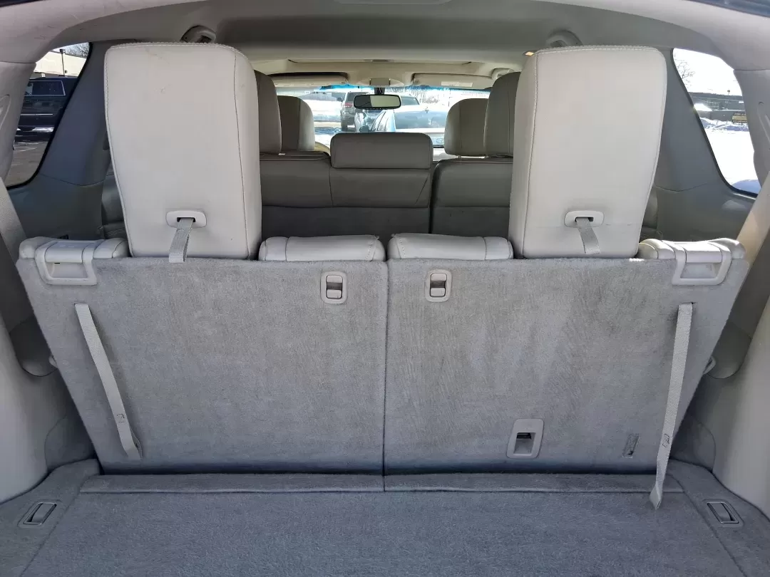 2013 Infiniti JX35 Base (5N1AL0MM9DC) with an 3.5L V6 DOHC 24V engine, Continuously Variable Transmission transmission, located at 1951 S Dayton Lakeview Rd., New Carlisle, OH, 45344, (937) 908-9800, 39.890999, -84.050255 - Need a comfortable, upscale SUV that can handle school drop-offs, I70 commutes, and weekend getaways without blowing the budget? This 2013 INFINITI JX35 Base in rich maroon delivers three-row versatility, premium comfort, and confidence-building safety features-an ideal fit for growing families, bus - Photo#10