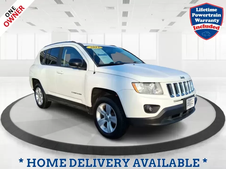 2012 Jeep Compass Latitude (1C4NJDEB4CD) with an 2.4L I-4 DOHC engine, Continuously Variable Transmission transmission, located at 4508 South Dixie Dr, Moraine, OH, 45439, (937) 908-9800, 39.689976, -84.218452 - Need a do-it-all SUV that fits real life in West Central Ohio-school drop-offs, long commutes up I75, and spontaneous weekend escapes to the trails around Johnston Farm and Indian Agency? This 2012 Jeep Compass Latitude 4WD in Bright White Clearcoat is built for that everyday adventure lifestyle, - Photo#0