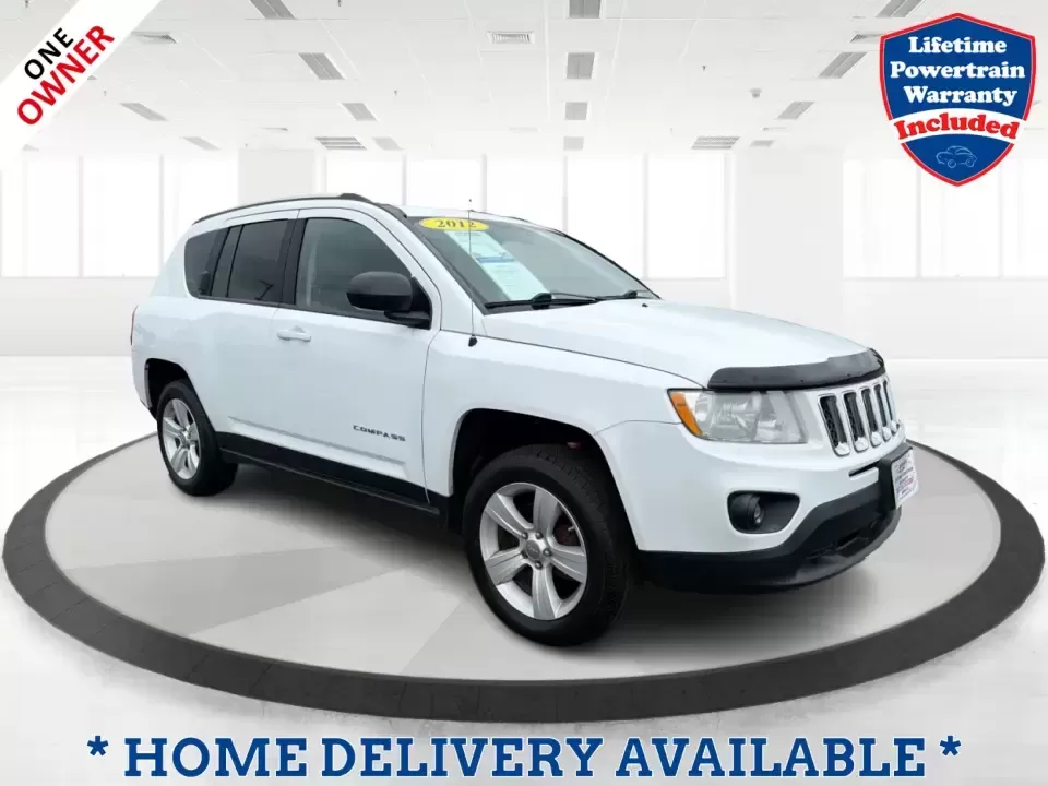 2012 Jeep Compass Latitude (1C4NJDEB4CD) with an 2.4L I-4 DOHC engine, Continuously Variable Transmission transmission, located at 1230 East Main St, Xenia, OH, 45385, (937) 908-9800, 39.688026, -83.910172 - Need a do-it-all SUV that fits real life in West Central Ohio-school drop-offs, long commutes up I75, and spontaneous weekend escapes to the trails around Johnston Farm and Indian Agency? This 2012 Jeep Compass Latitude 4WD in Bright White Clearcoat is built for that everyday adventure lifestyle, - Photo#0