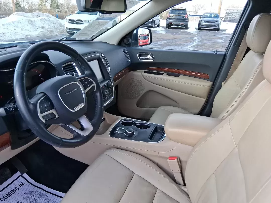 2015 Dodge Durango Limited (1C4RDJDG8FC) with an 3.6L V6 DOHC 24V engine, 8-Speed Automatic transmission, located at 8750 N County Rd 25A, Piqua, OH, 45356, (937) 908-9800, 40.164391, -84.232513 - Pack up the kids, load the cooler, and point the nose toward a weekend getaway-this 2015 Dodge Durango Limited is the kind of SUV that makes everyday life in West Central Ohio easier, from school drop-offs to road trips and everything in between. With confident 4WD/AWD capability, three-row flexibil - Photo#9