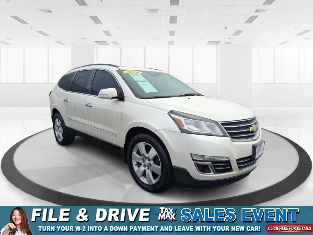 2014 Chevrolet Traverse LTZ (1GNKVJKDXEJ) with an 3.6L V-6 gasoline direct injection engine, 6-Speed Automatic transmission, located at 4508 South Dixie Dr, Moraine, OH, 45439, (937) 908-9800, 39.689976, -84.218452 - Pack up the kids, cue up the playlist, and point the nose toward a weekend getaway-this 2014 Chevrolet Traverse LTZ is built for real life in West Central Ohio. Whether you're doing the school run, commuting between Troy and Dayton, or loading up for a road trip to Hocking Hills, the Traverse delive - Photo#0