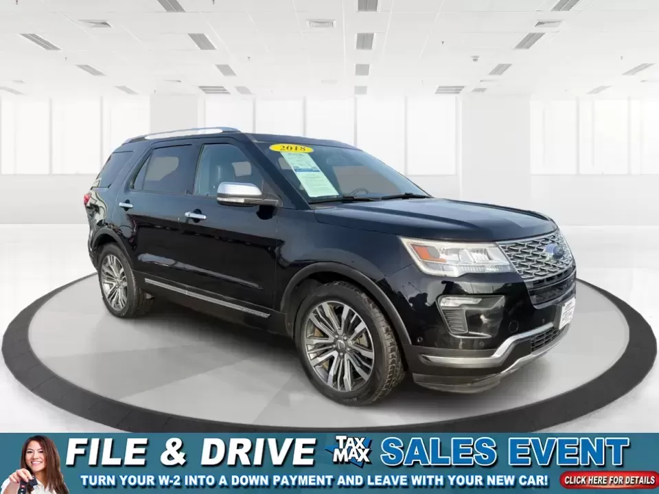 2018 Ford Explorer Platinum (1FM5K8HT1JG) with an EcoBoost 3.5L V-6 gasoline direct injection engine, 6A transmission, located at 401 Woodman Dr, Riverside, OH, 45431, (937) 908-9800, 39.760899, -84.123421 - Load up the family, cue the road-trip playlist, and point your weekend plans toward Indian Lake or a quick getaway down I75-this 2018 Ford Explorer Platinum is built for real-life Ohio driving. With confident 4WD/AWD traction, three-row versatility, and premium comfort, it's an ideal SUV for growing - Photo#0