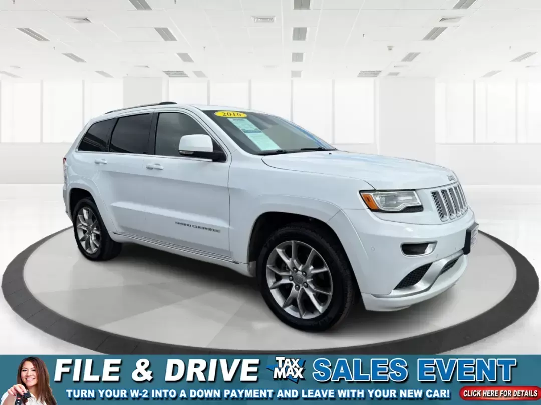 2016 Jeep Grand Cherokee Summit (1C4RJFJGXGC) with an 3.6L V6 DOHC 24V engine, 8A transmission, located at 1184 Kauffman Ave, Fairborn, OH, 45324, (937) 908-9800, 39.807072, -84.030914 - Pack the cooler, load up the family, and point the hood toward your next weekend escape-this 2016 Jeep Grand Cherokee Summit 4WD is built for Ohio life, from daily commutes across town to road trips out toward Hocking Hills. With its confident SUV stance, upscale Summit trim, and go-anywhere capabil - Photo#0