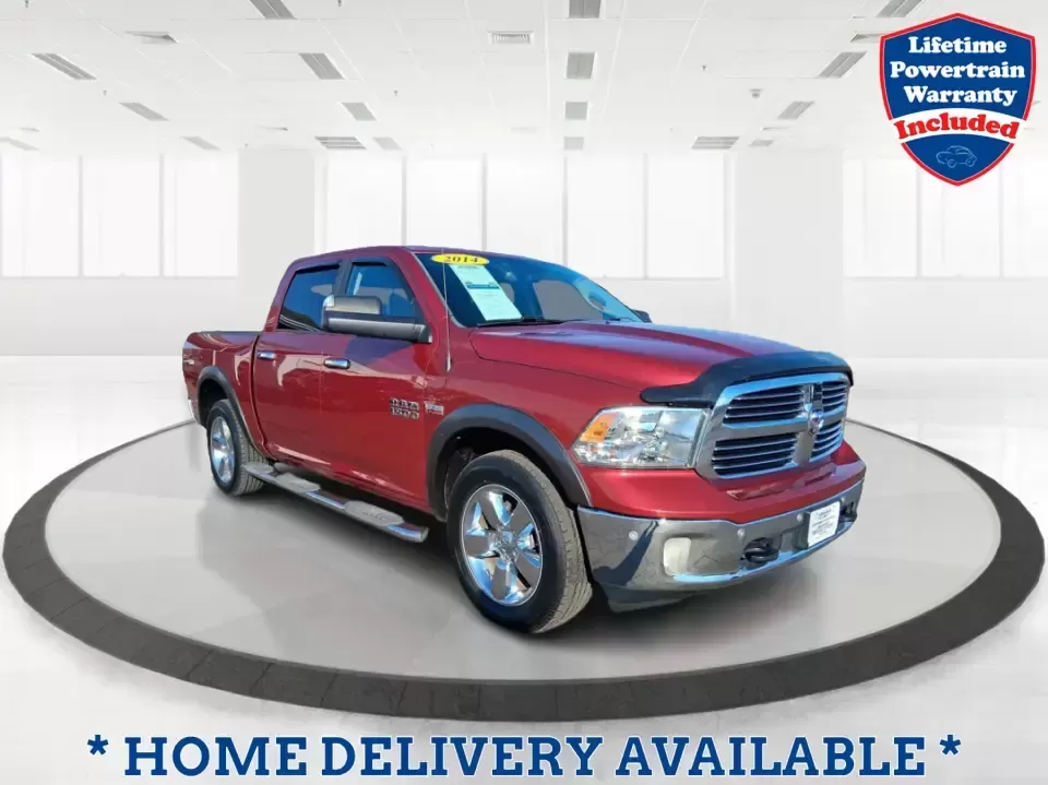 2014 Ram 1500 Big Horn (1C6RR7LT8ES) with an 5.7L V8 OHV 16V engine, 6-Speed Automatic transmission, located at 1184 Kauffman Ave, Fairborn, OH, 45324, (937) 908-9800, 39.807072, -84.030914 - Picture your next weekend: a boat hooked up, the bed packed with coolers and camping gear, and the whole crew riding comfortably as you roll out of Piqua toward Indian Lake or a ball tournament in Troy. This 2014 Ram 1500 Big Horn Crew Cab 4WD is built for real life in West Central Ohio-workdays, fa - Photo#0