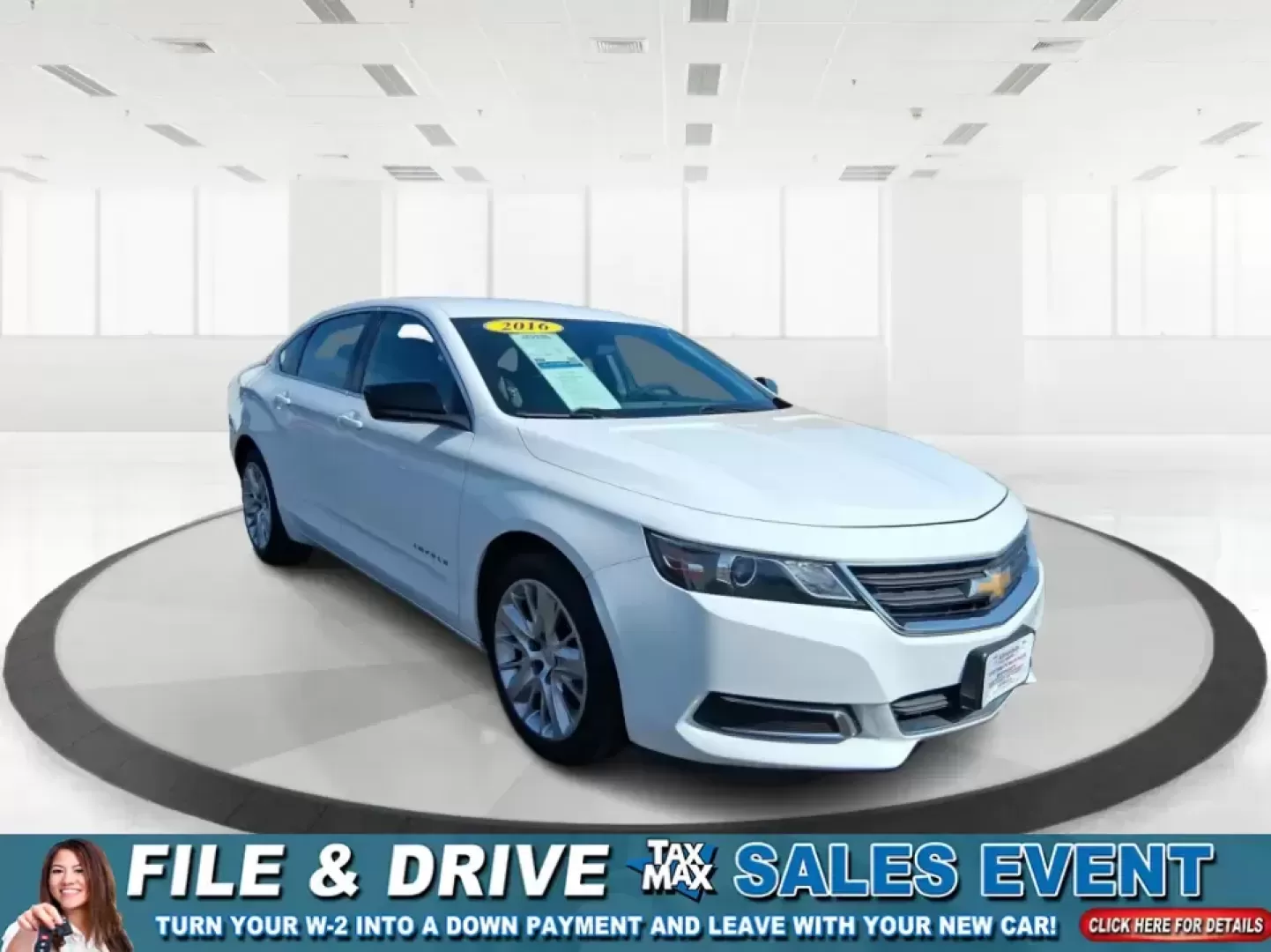 2016 Chevrolet Impala 1FL (2G11X5SA3G9) with an Ecotec 2.5L I-4 gasoline direct injection engine, 6A transmission, located at 401 Woodman Dr, Riverside, OH, 45431, (937) 908-9800, 39.760899, -84.123421 - Need a comfortable, dependable sedan for daily commutes, school drop-offs, and weekend getaways without the stress of traditional bank hoops? This 2016 Chevrolet Impala 1FL in Summit White is built for real life in the Dayton-area-smooth on I-675 and Route 35, easy to park around The Greene, and rel - Photo#0