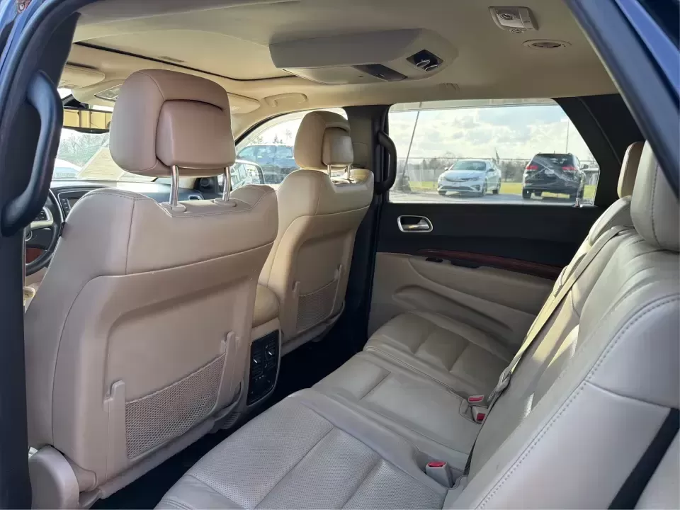 2013 Dodge Durango Citadel (1C4SDJET6DC) with an 5.7L V8 OHV 16V engine, 5-Speed Automatic transmission, located at 1951 S Dayton Lakeview Rd., New Carlisle, OH, 45344, (937) 908-9800, 39.890999, -84.050255 - Need one SUV that can handle school drop-offs, I-75 commutes, and a loaded-up weekend trip to Indian Lake or a tailgate in Dayton-without giving up comfort or capability? This 2013 Dodge Durango Citadel in True Blue Pearlcoat is built for real-life Ohio driving, with confident 4WD/AWD traction, V8 p - Photo#10