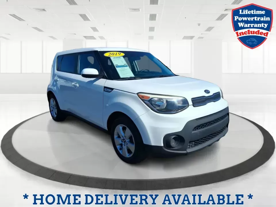 2019 Kia Soul Base (KNDJN2A20K7) with an 1.6L L4 DOHC 16V engine, 6M transmission, located at 1230 East Main St, Xenia, OH, 45385, (937) 908-9800, 39.688026, -83.910172 - Need a smart, easy-to-park ride for the daily commute down South Dixie Drive, quick errands near the Dayton Mall, or weekend drives out toward Carillon Historical Park? This 2019 Kia Soul Base in bright White is a practical, city-friendly wagon that fits real life in Moraine, Ohio-roomy enough for g - Photo#0