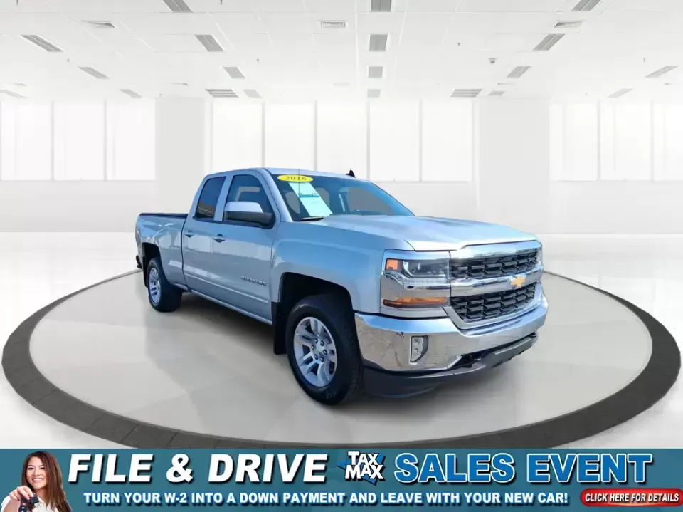 2016 Chevrolet Silverado 1500 1LT (1GCVKREC0GZ) with an EcoTec3 4.3L V-6 gasoline direct injection engine, 6A transmission, located at 4508 South Dixie Dr, Moraine, OH, 45439, (937) 908-9800, 39.689976, -84.218452 - Need a truck that can handle weekday work runs, weekend projects, and Ohio weather without flinching? This 2016 Chevrolet Silverado 1500 1LT Double Cab in Silver Ice Metallic is built for real life in Moraine-whether you're hauling supplies for a home upgrade, towing for a camping trip, or simply wa - Photo#0