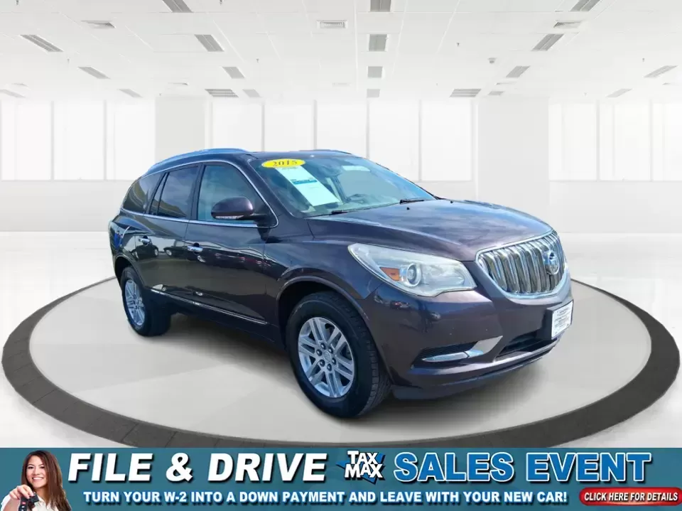 2015 Buick Enclave Convenience (5GAKRAKD3FJ) with an 3.6L V-6 gasoline direct injection engine, 6-Speed Automatic Overdrive transmission, located at 1184 Kauffman Ave, Fairborn, OH, 45324, (937) 908-9800, 39.807072, -84.030914 - Load up the kids, the dog, and everyone's weekend plans-this 2015 Buick Enclave Convenience is built for real life in Fairborn, from school drop-offs and grocery runs to road trips out toward Hocking Hills or a day at Wright-Patterson Air Force Base. With three-row versatility, a smooth ride, and co - Photo#0