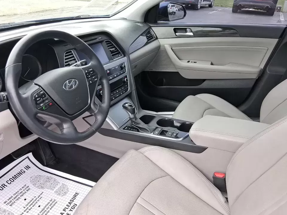 2015 Hyundai Sonata Limited (5NPE34AF5FH) with an 2.4L I-4 gasoline direct injection engine, 6-Speed Automatic transmission, located at 1951 S Dayton Lakeview Rd., New Carlisle, OH, 45344, (937) 908-9800, 39.890999, -84.050255 - Picture your next week going smoother: an easy highway commute up I75, a comfortable school drop-off run through Piqua, and a weekend drive to the Miami County Fairgrounds-all in a sedan that feels upscale without the upscale price. This **2015 Hyundai Sonata Limited** in **Lakeside Blue** is built - Photo#9