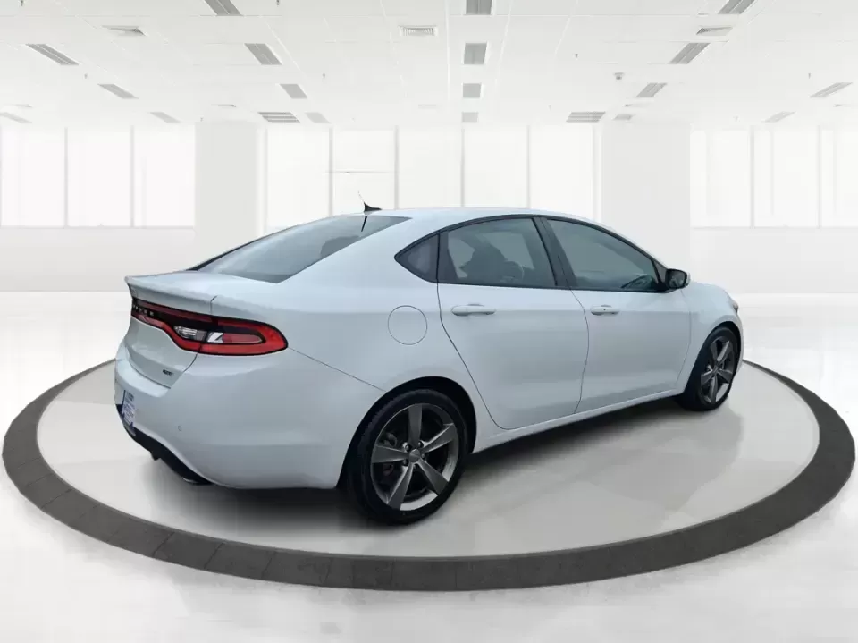 2014 Dodge Dart GT (1C3CDFEB0ED) with an MultiAir 2.4L I-4 variable valve control engine, located at 1099 N County Rd 25A , Troy, OH, 45373, (937) 908-9800, 40.057079, -84.212883 - Need a smart, sporty commuter that feels upscale for daily runs between Moraine and downtown Dayton, yet still has the comfort for weekend getaways to Carillon Historical Park or a Reds day trip? This 2014 Dodge Dart GT in Bright White Clearcoat is the kind of sedan that fits real life-easy to park, - Photo#2