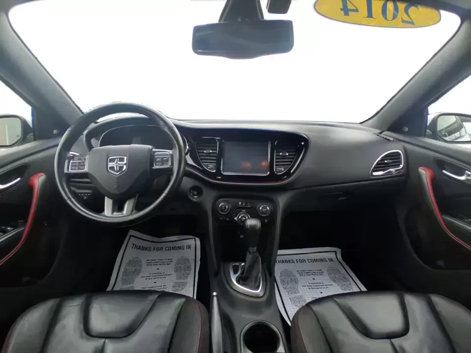 2014 Dodge Dart GT (1C3CDFEB0ED) with an MultiAir 2.4L I-4 variable valve control engine, located at 1099 N County Rd 25A , Troy, OH, 45373, (937) 908-9800, 40.057079, -84.212883 - Need a smart, sporty commuter that feels upscale for daily runs between Moraine and downtown Dayton, yet still has the comfort for weekend getaways to Carillon Historical Park or a Reds day trip? This 2014 Dodge Dart GT in Bright White Clearcoat is the kind of sedan that fits real life-easy to park, - Photo#21