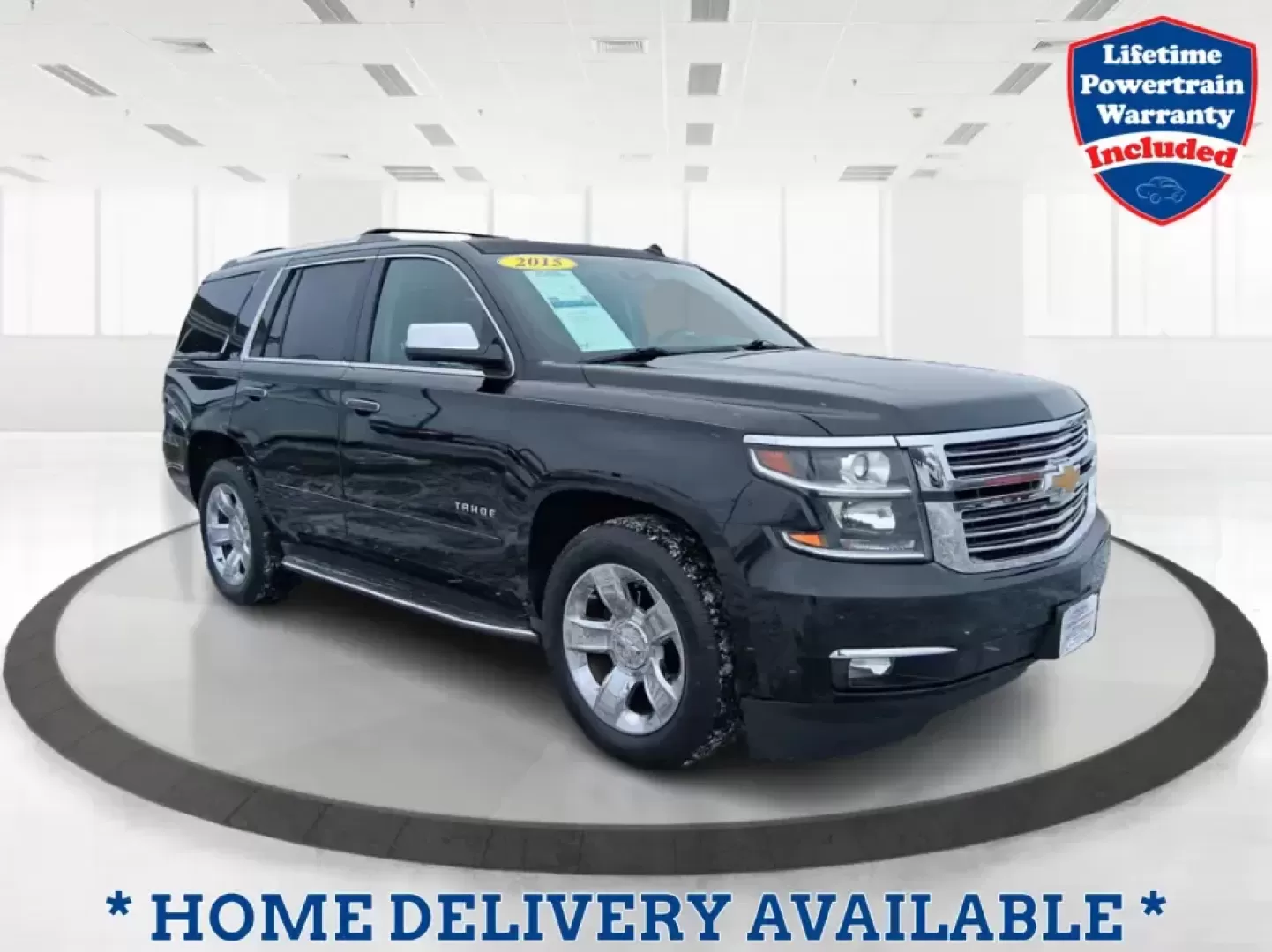 2015 Chevrolet Tahoe LTZ (1GNSKCKC9FR) with an EcoTec3 5.3L V-8 gasoline direct injection engine, 6-Speed Automatic transmission, located at 4508 South Dixie Dr, Moraine, OH, 45439, (937) 908-9800, 39.689976, -84.218452 - Big family weekend at Indian Lake, a road-trip up I-75, or a daily commute with room for coworkers and gear-this 2015 Chevrolet Tahoe LTZ 4WD is built for the kind of life that doesn't fit in a small SUV. Finished in sleek Black and powered by the EcoTec3 5.3L V8 with a smooth 6-speed automatic tran - Photo#0