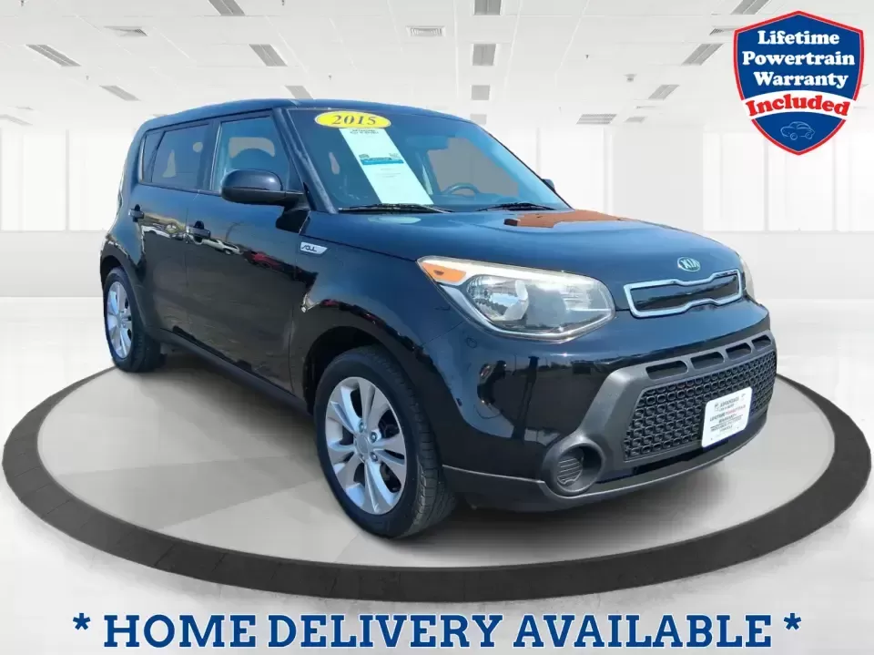 2015 Kia Soul + (KNDJP3A56F7) with an 2L I-4 gasoline direct injection engine, 6-Speed Automatic transmission, located at 1951 S Dayton Lakeview Rd., New Carlisle, OH, 45344, (937) 908-9800, 39.890999, -84.050255 - Looking for a reliable, easy-to-park hatchback that fits real life in Vandalia-daily commutes down I75, quick grocery runs near National Rd, and spontaneous weekend trips to the National Museum of the U.S. Air Force? This 2015 Kia Soul + is built for drivers who want versatility, comfort, and smart - Photo#0