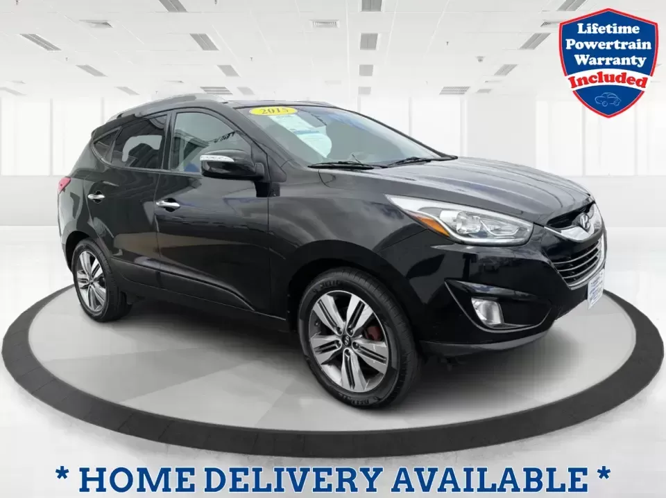 2015 Hyundai Tucson Limited (KM8JU3AG5FU) with an Theta II 2.4L I-4 gasoline direct injection engine, 6-Speed Automatic transmission, located at 8750 N County Rd 25A, Piqua, OH, 45356, (937) 908-9800, 40.164391, -84.232513 - Need a dependable SUV that fits real life-school drop-offs, long commutes up I75, and weekend getaways to Indian Lake or a quick lap around downtown Piqua? This 2015 Hyundai Tucson Limited is built for the everyday hustle with the comfort and tech that make each mile easier, whether you're running e - Photo#0