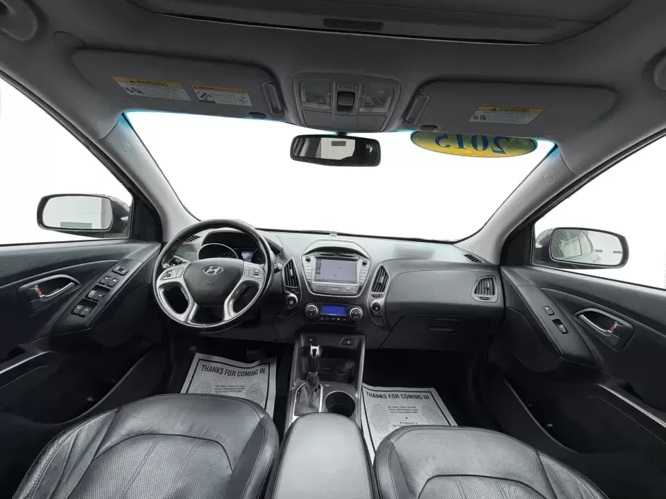 2015 Hyundai Tucson Limited (KM8JU3AG5FU) with an Theta II 2.4L I-4 gasoline direct injection engine, 6-Speed Automatic transmission, located at 8750 N County Rd 25A, Piqua, OH, 45356, (937) 908-9800, 40.164391, -84.232513 - Need a dependable SUV that fits real life-school drop-offs, long commutes up I75, and weekend getaways to Indian Lake or a quick lap around downtown Piqua? This 2015 Hyundai Tucson Limited is built for the everyday hustle with the comfort and tech that make each mile easier, whether you're running e - Photo#20