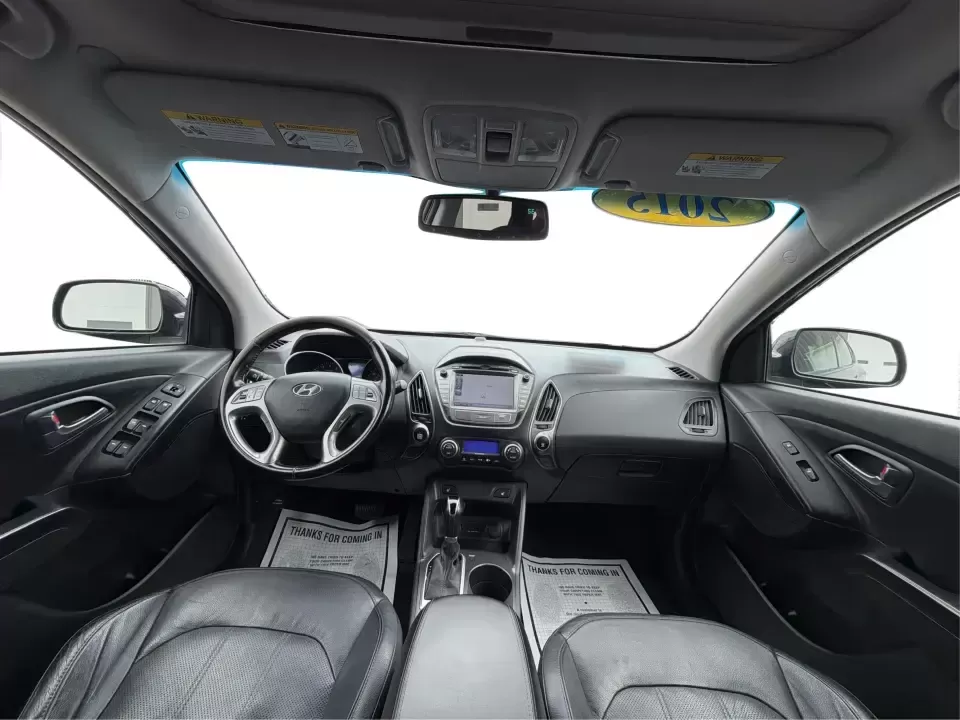 2015 Hyundai Tucson Limited (KM8JU3AG5FU) with an Theta II 2.4L I-4 gasoline direct injection engine, 6-Speed Automatic transmission, located at 8750 N County Rd 25A, Piqua, OH, 45356, (937) 908-9800, 40.164391, -84.232513 - Need a dependable SUV that fits real life-school drop-offs, long commutes up I75, and weekend getaways to Indian Lake or a quick lap around downtown Piqua? This 2015 Hyundai Tucson Limited is built for the everyday hustle with the comfort and tech that make each mile easier, whether you're running e - Photo#21