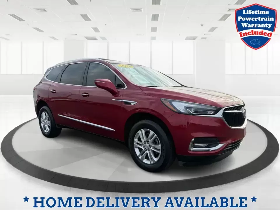 2020 Buick Enclave Essence (5GAERBKWXLJ) with an 3.6L V-6 gasoline direct injection engine, 9A transmission, located at 1951 S Dayton Lakeview Rd., New Carlisle, OH, 45344, (937) 908-9800, 39.890999, -84.050255 - Pack up the kids, load the cooler, and head out for a weekend at Buck Creek State Park or an easy day trip into Dayton-this 2020 Buick Enclave Essence is built for real-life comfort, space, and confidence on the road. Finished in standout Red Quartz Tintcoat, this refined SUV is a smart match for gr - Photo#0