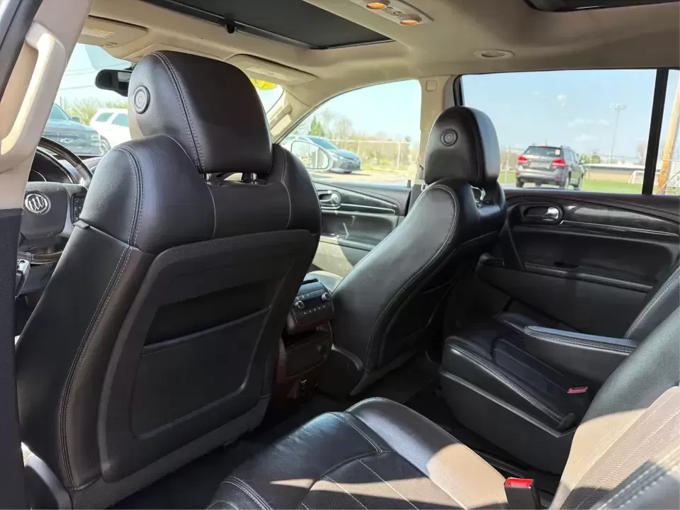 2015 Buick Enclave Leather (5GAKRBKDXFJ) with an 3.6L V-6 gasoline direct injection engine, 6-Speed Automatic Overdrive transmission, located at 1099 N County Rd 25A , Troy, OH, 45373, (937) 908-9800, 40.057079, -84.212883 - Pack up the kids, cue the road-trip playlist, and point your weekend plans toward somewhere fun-this 2015 Buick Enclave Leather in White Opal is built for real life in Troy, Ohio. Whether you're doing the school run, commuting up I75, or heading to the Dayton area for a family day out, the Enclave d - Photo#10