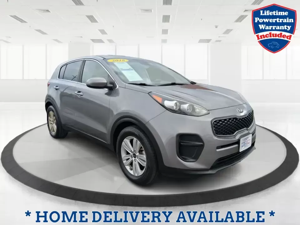 2018 Kia Sportage LX (KNDPM3AC0J7) with an Theta II 2.4L I-4 gasoline direct injection engine, 6A transmission, located at 1099 N County Rd 25A , Troy, OH, 45373, (937) 908-9800, 40.057079, -84.212883 - Weekend road trips to the Miami County Fair, daily commutes down I75, or quick errands between Downtown Troy and the shops near West Main Street-this 2018 Kia Sportage LX is the kind of compact SUV that fits real life. With its versatile crossover layout, confident road manners, and smart cargo spac - Photo#0