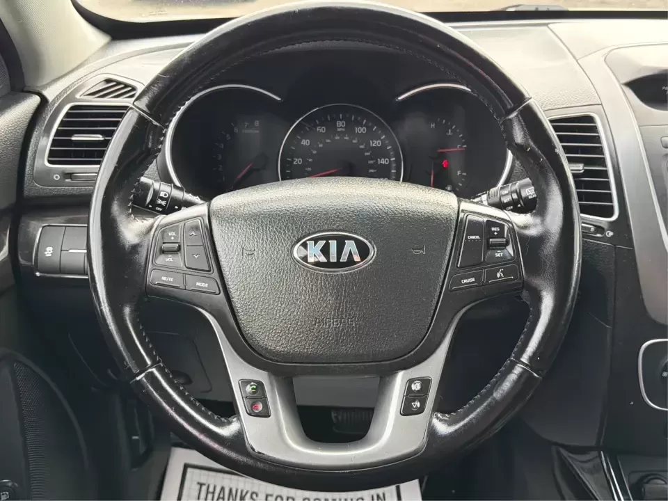2014 Kia Sorento LX V6 (5XYKTDA74EG) with an Lambda II 3.3L V-6 gasoline direct injection engine, 6-Speed Automatic transmission, located at 4508 South Dixie Dr, Moraine, OH, 45439, (937) 908-9800, 39.689976, -84.218452 - Picture your next Ohio weekend: the kids loaded up for a day at Johnston Farm and Indian Agency, groceries stowed for the week, and enough power on tap to handle I75 merges without breaking a sweat. This 2014 Kia Sorento LX V6 in Bright Silver is the kind of do-it-all SUV that fits real life in Pi - Photo#16