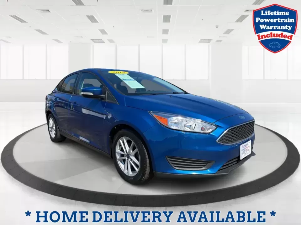 2018 Ford Focus SE (1FADP3FE5JL) with an 1.0L L3 engine, Automatic transmission, located at 1230 East Main St, Xenia, OH, 45385, (937) 908-9800, 39.688026, -83.910172 - Need a smart, budget-friendly commuter that's easy to live with all week and still ready for a spontaneous weekend escape? This 2018 Ford Focus SE sedan in eye-catching Lightning Blue Metallic is a practical pick for daily drives to Dayton, school drop-offs, and quick errands around Xenia-while keep - Photo#0