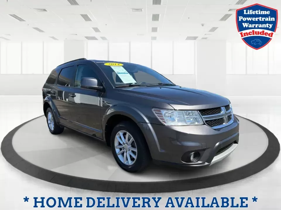 2014 Dodge Journey SXT (3C4PDDBG0ET) with an 3.6L V-6 DOHC engine, 6-Speed Automatic transmission, located at 1184 Kauffman Ave, Fairborn, OH, 45324, (937) 908-9800, 39.807072, -84.030914 - Pack up the kids, the dog, and the weekend bags-this 2014 Dodge Journey SXT is the kind of SUV that makes everyday life in Troy easier and spontaneous road trips feel completely doable. Whether you're tackling school drop-offs, commuting to Dayton, or planning a family day at the Miami County Fairgr - Photo#0