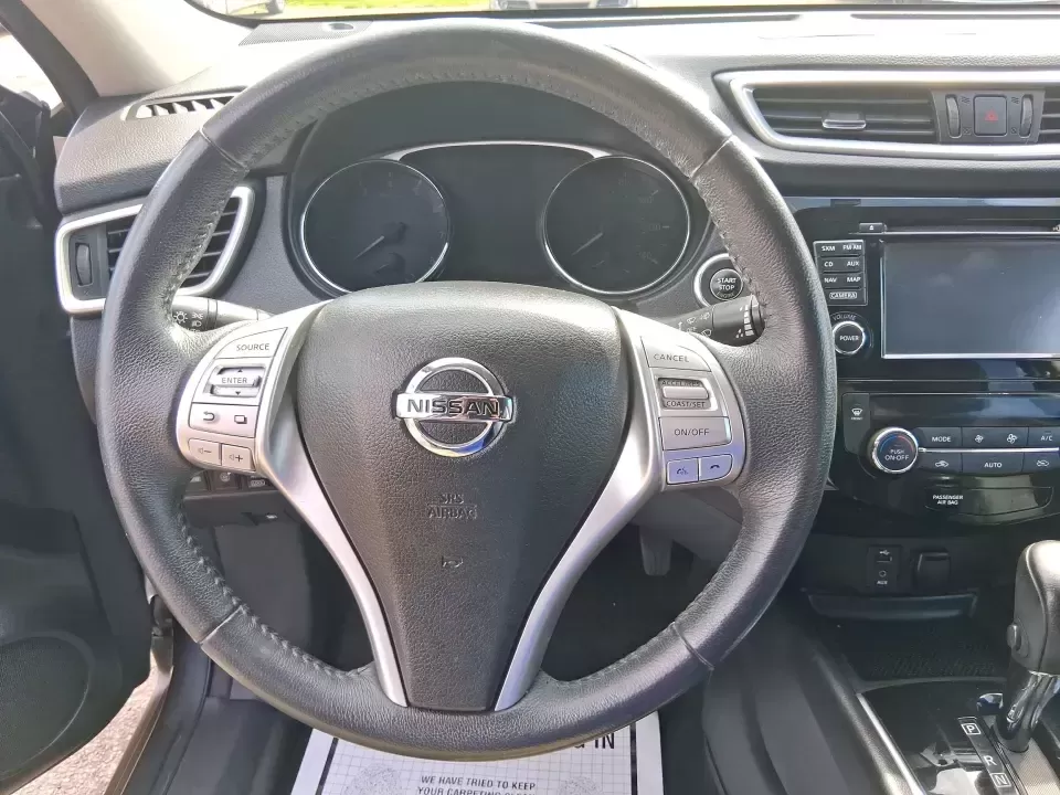 2015 Nissan Rogue SL (5N1AT2MVXFC) with an 2.5L I-4 DOHC engine, Continuously Variable Transmission transmission, located at 1230 East Main St, Xenia, OH, 45385, (937) 908-9800, 39.688026, -83.910172 - Picture your next Ohio weekend: loading up the kids and the cooler, merging onto US35 for a quick run to Wright-Patterson Air Force Base, or taking a scenic drive through John Bryan State Park-without stressing over winter weather, space, or comfort. This 2015 Nissan Rogue SL in Gun Metallic is the - Photo#16