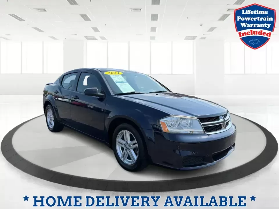 2014 Dodge Avenger SE (1C3CDZAG6EN) with an 3.6L V6 DOHC 24V FFV engine, 6-Speed Automatic transmission, located at 401 Woodman Dr, Riverside, OH, 45431, (937) 908-9800, 39.760899, -84.123421 - Need a comfortable, budget-friendly sedan that can handle the daily grind from Riverside to Downtown Dayton, quick school drop-offs, and the occasional weekend escape to Carillon Historical Park or a lap around the National Museum of the U.S. Air Force? This 2014 Dodge Avenger SE in eye-catching Tru- Photo#0