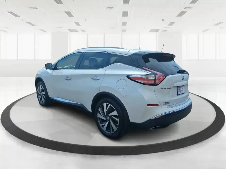 2015 Nissan Murano Platinum (5N1AZ2MH3FN) with an 3.5L V-6 DOHC engine, Continuously Variable Transmission transmission, located at 1951 S Dayton Lakeview Rd., New Carlisle, OH, 45344, (937) 908-9800, 39.890999, -84.050255 - Need one SUV that can handle the weekday commute, keep everyone comfortable on family errands, and still feel upscale for a weekend getaway to John Bryan State Park or a day trip through Dayton? This 2015 Nissan Murano Platinum AWD in Pearl White is built for exactly that kind of real-life driving-s - Photo#4